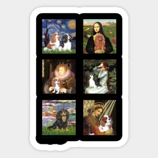 For Art Lovers - a Composite of Cavaliers in Famous Masterpieces Sticker